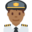 man pilot, medium-dark skin tone